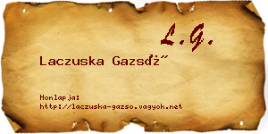 Laczuska Gazsó névjegykártya