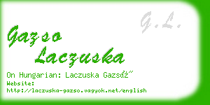 gazso laczuska business card